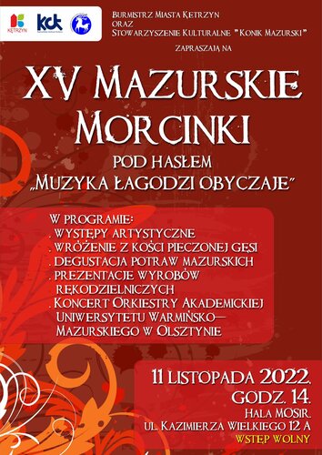 11 listopada - XV Mazurskie MORCINKI "Muzyka Łagodzi Obyczaje"